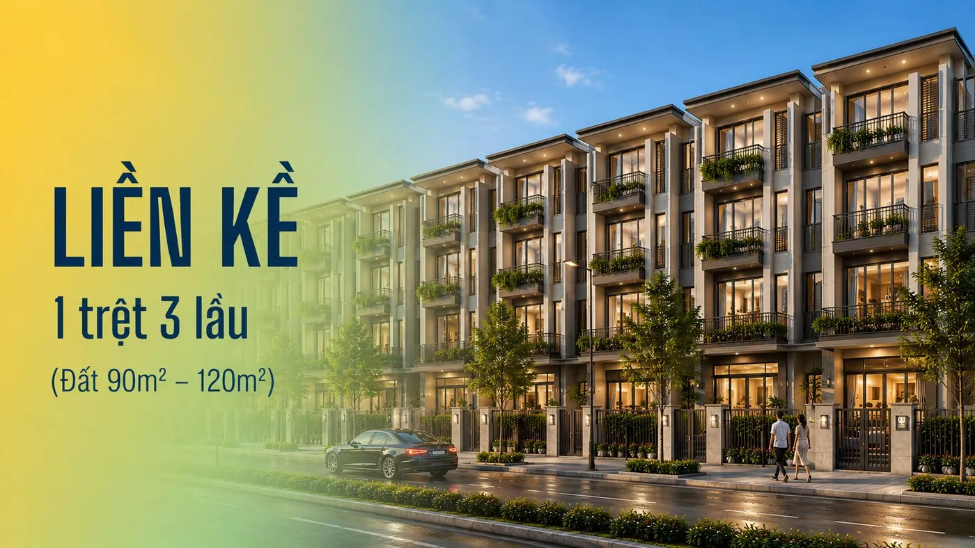 Phối cảnh nhà phố liền kề Imperia Sensa Park 1 trệt 3 lầu